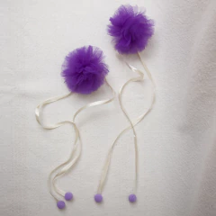Pompom de Tule Roxo P - comprar online