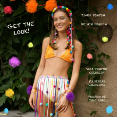 Pompom de Tule Roxo P - Amica Mia