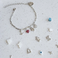 Pulseira Pixie Charms Banhada a Ródio Branco - buy online