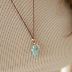 Pingente Hamsa Cerâmica Turquesa on internet