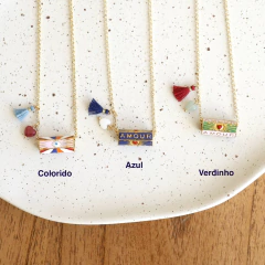 Image of Colar Felicità Canudinhos Olho Grego - (cópia) - (cópia)