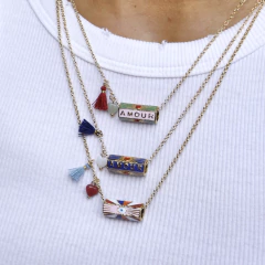 Colar Felicità Canudinhos Olho Grego - (cópia) - (cópia) - online store