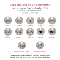 PAR Pulseira Dots com Medalha Personalizada - Amica Mia