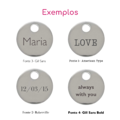Pingente Medalha Personalizada 10mm - Amica Mia