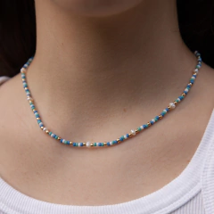 Choker Perlina Blue