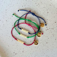 Pulseira Plaquinha Personalizada (P) Banhada a Ouro 18k