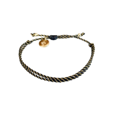 Pulseira Trançada Black Gold