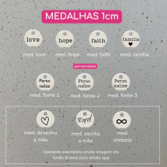 Colar Médio Creare Banhado a Ródio Branco (monte o seu!)