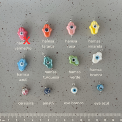 Colar Dora Banhado a Ródio Branco Charms