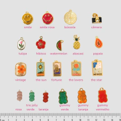 Colar Palina Charms Médio Banhado a Ouro 18k - loja online