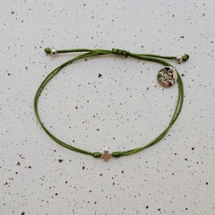 Pulseira Trevo Banhado a Ródio branco - Amica Mia
