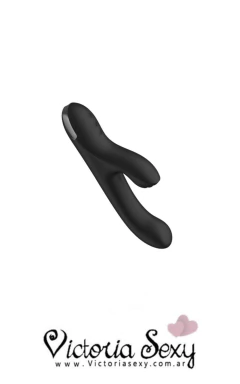 Vibrador doble estimulo con pulsion en clitoris recargable USB Zoe 1 - Art 6827 en internet