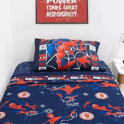 Jgo. de Sábanas Spiderman 11/2 plaza Piñata - comprar online