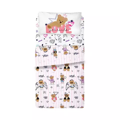 Juego de Sábanas 1 1/2 Plaza CUDDLE BEARS - By Piñata