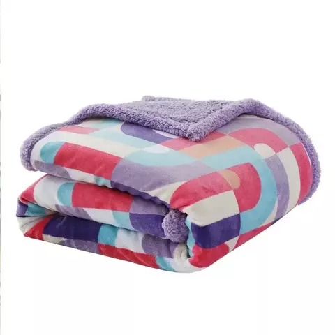 Edredon 11/2 plaza Flannel Estampado Con Corderito Kavanagh - comprar online