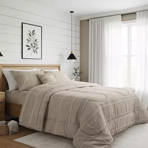 Jgo. de Sábanas L. Plus 1 1/2 plaza 132 Hilos Antipeeling - tienda online