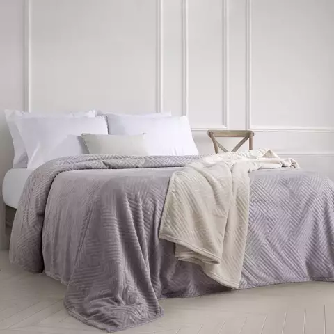 Frazada Alcoyana Atlantic Flannel Fleece Emboss King Size - comprar online