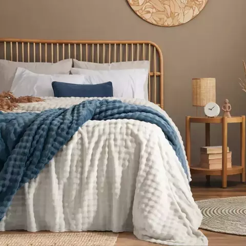 Frazada Palette Aspen 11/2 plaza Súper Soft Flannel Fleece Bubble 3D. - comprar online