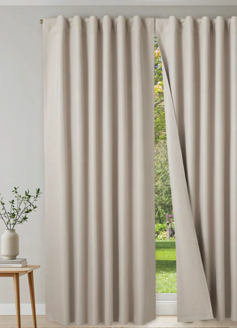 Cortinas BlackOut 100% opacidad con Pasabarral y Agarraderas. - tienda online