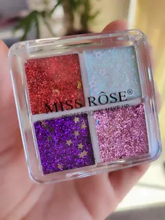 Cuarteto de sombra Glitter- MISS ROSE - comprar online