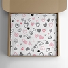 Papel De Seda Premium Decorado Coração 35x50cm 100 Folhas
