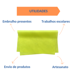 50 Folhas Papel De Seda Premium Fluorescente Neon 60x48cm na internet