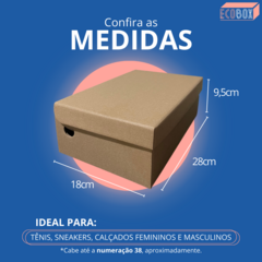 20 Caixas de Papelão Para Sapato Parda 28x18x9,5cm na internet