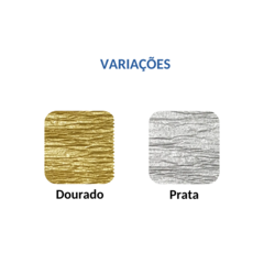 Crepom Italiano Impermeável 48cm x 2mts Metalizado 10 Folhas