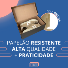 5 Caixas de Papelão Para Sapato Preta 33x19x12cm - Eco Box