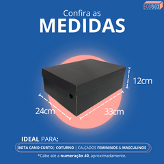 5 Caixas de Papelão Para Coturno/Bota Cano Curto 33x24x12cm na internet