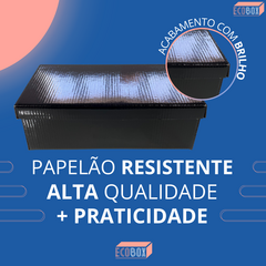 30 Caixas de Papelão Para Sapato Preta 28x14x9,5cm - Eco Box