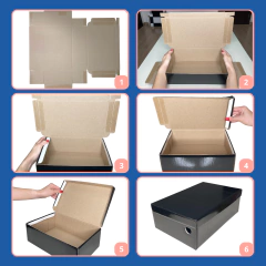Imagem do 100 Caixas de Papelão Para Coturno/Bota Cano Curto 33x24x12cm