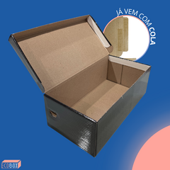 100 Caixas de Papelão Para Sapato Preta 28x14x9,5cm - loja online