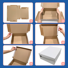 10 Caixas de Papelão Para Coturno/Bota Cano Curto 30x25x11cm - loja online
