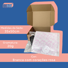 200 Folhas Papel De Seda Premium 35x50cm Estampado Coração - loja online