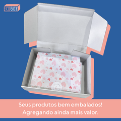 Kit Caixas de Papelão Branca com Papel de Seda E-Commerce 27x18x9cm na internet