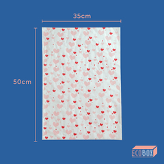 Papel de Seda Premium Estampa Coração 35x50cm 100 Folhas