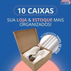 10 Caixas de Papelão Para Sapato Parda 28x22x9,5cm - comprar online