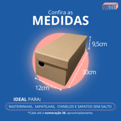 30 Caixas de Papelão Sapatilha e Rasteirinha 30x12x9,5cm na internet