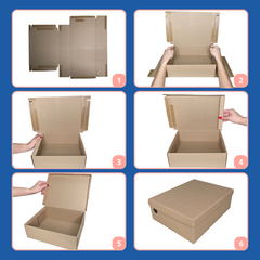 10 Caixas de Papelão Para Sapato Parda 28x22x9,5cm - loja online