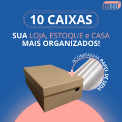 10 Caixas de Papelão Para Sapato Parda 28x18x9,5cm - comprar online