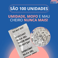 Anti Mofo e Umidade Sílica Gel Desumidificador 100 Sachês - comprar online