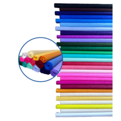4 Folhas Papel Crepom Impermeável Premium 48 cm x 2mts