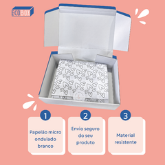 Kit Caixas de Papelão Branca com Papel de Seda E-Commerce 27x18x9cm - loja online