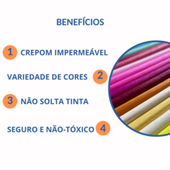 4 Folhas Papel Crepom Impermeável Premium 48 cm x 2mts na internet