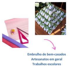 4 Folhas Papel Crepom Impermeável Premium 48 cm x 2mts - loja online