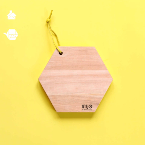 TABLITA HEXAGONAL AMARILLA