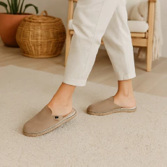 SLIPPERS 2398 GAMUZA BEIGE - comprar online