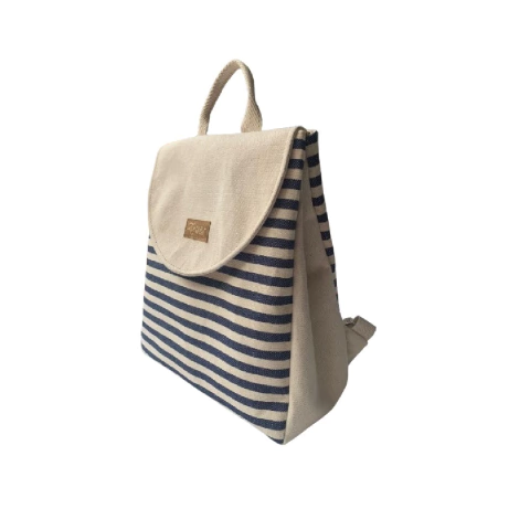 MOCHILA URBANA 509648 RAYA AZUL-NATURAL - comprar online