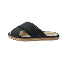 SANDALIA CRUZADA 2420 GAMUZA BLACK - tienda online